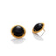 ROUND CABUCHON ONYX AND STUDS EARRINGS | ARETES DE TACHES CON ÓNIX CABUCHON REDONDOS