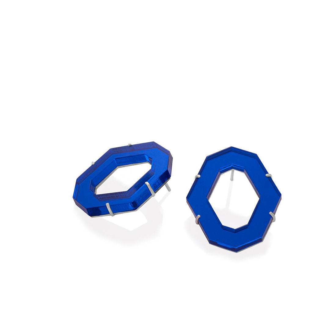 Aretes Hexágono Medianos en acrílico