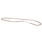 Collar secuencia granate largo, hematita, miyuki. Broche en plata 925 con enchape de oro amarillo