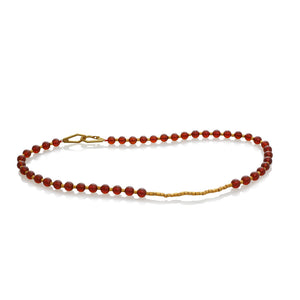 HEISHI GARNET NECKLACE  |  COLLAR GRANATE HEISHI BOLA