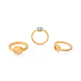 TEXTURED RING WITH MONTANA SAPPHIRE | ANILLO TEXTURIZADO CON ZAFIRO MONTANA