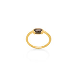 TEXTURED RING WITH BLACK STAR SAPPHIRE | ANILLO TEXTURIZADO CON ZAFIRO ESTRELLA