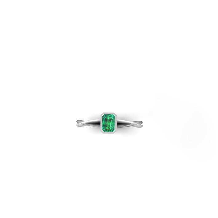 ANILLOS ENTRELAZADOS CON ESMERALDA