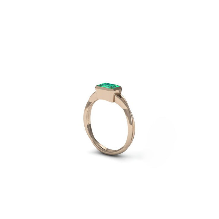 ANILLOS ENTRELAZADOS CON ESMERALDA