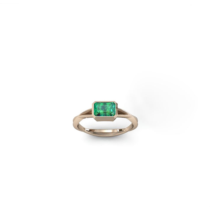 ANILLOS ENTRELAZADOS CON ESMERALDA