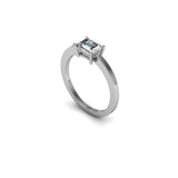 SIMPLE EMERALD CUT DIAMOND RING| ANILLO SIMPLE CON DIAMANTE TALLA ESMERALDA