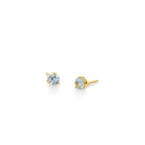 ROUND AQUAMARINE EARRINGS | ARETES CON AGUAMARINAS REDONDAS