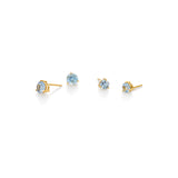 ROUND AQUAMARINE EARRINGS | ARETES CON AGUAMARINAS REDONDAS