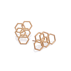 INTERLACED HEXAGON EARRINGS | ARETES HEXÁGONOS ENTRELAZADOS