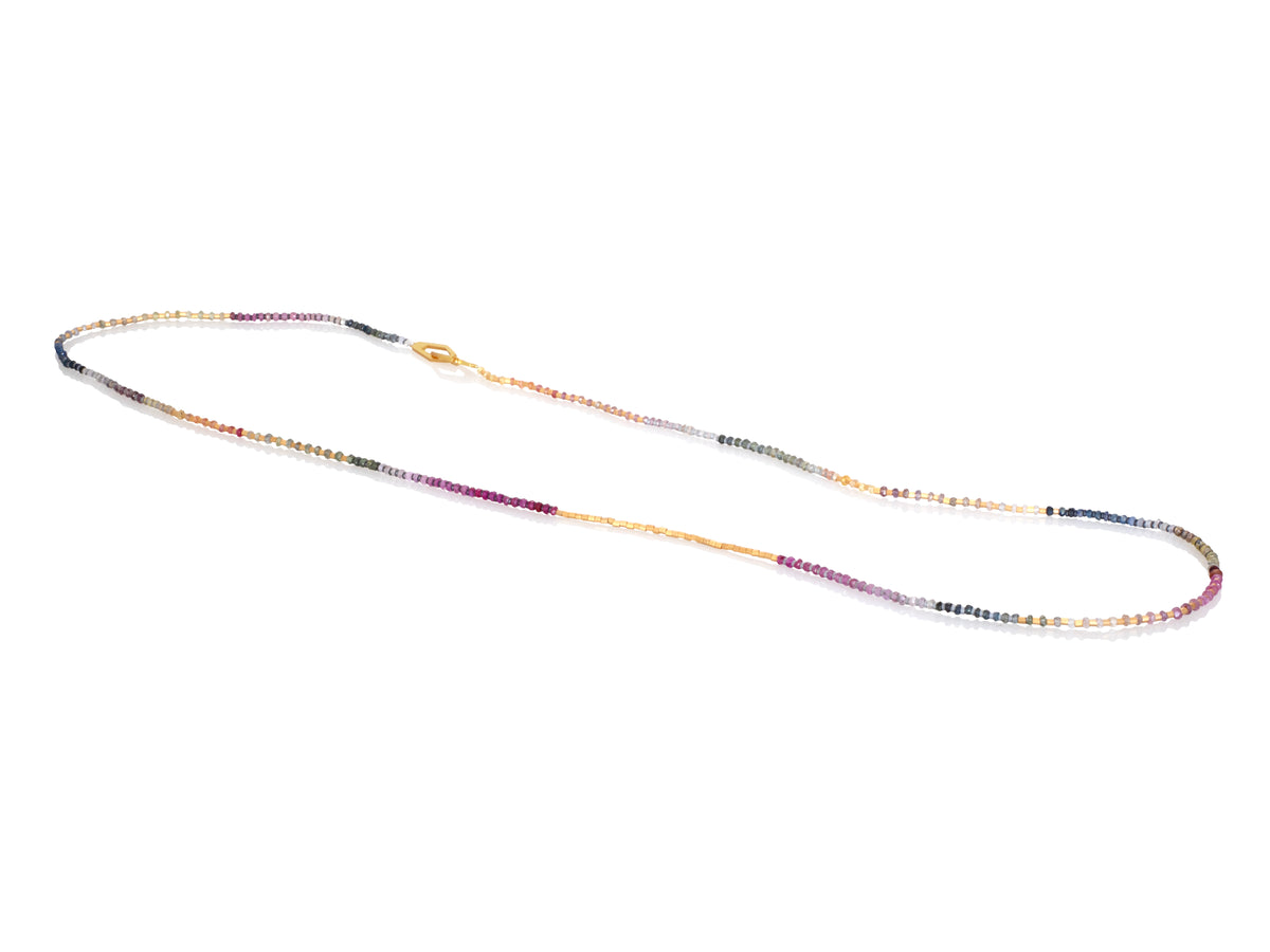 MULTICOLORED SAPPHIRE SEQUENCE NECKLACE