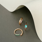 FANCY EMERALD RING-ROSE GOLD | ANILLO CON ESMERALDA - ORO ROSADO