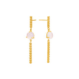 MOVIBLE STUDS PENDANTS WITH LAVENDER MOONSTONE | PENDIENTES MOVIBLES CON TACHES Y PIEDRA LUNA LAVANDA