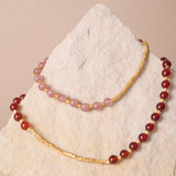 HEISHI GARNET NECKLACE  |  COLLAR GRANATE HEISHI BOLA