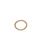 Anillo taches liviano en oro 18k amarillo, vista superior, alta joyería hecha a mano en Colombia.