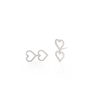 TWO HEARTS EARRINGS | ARETES DOS CORAZONES