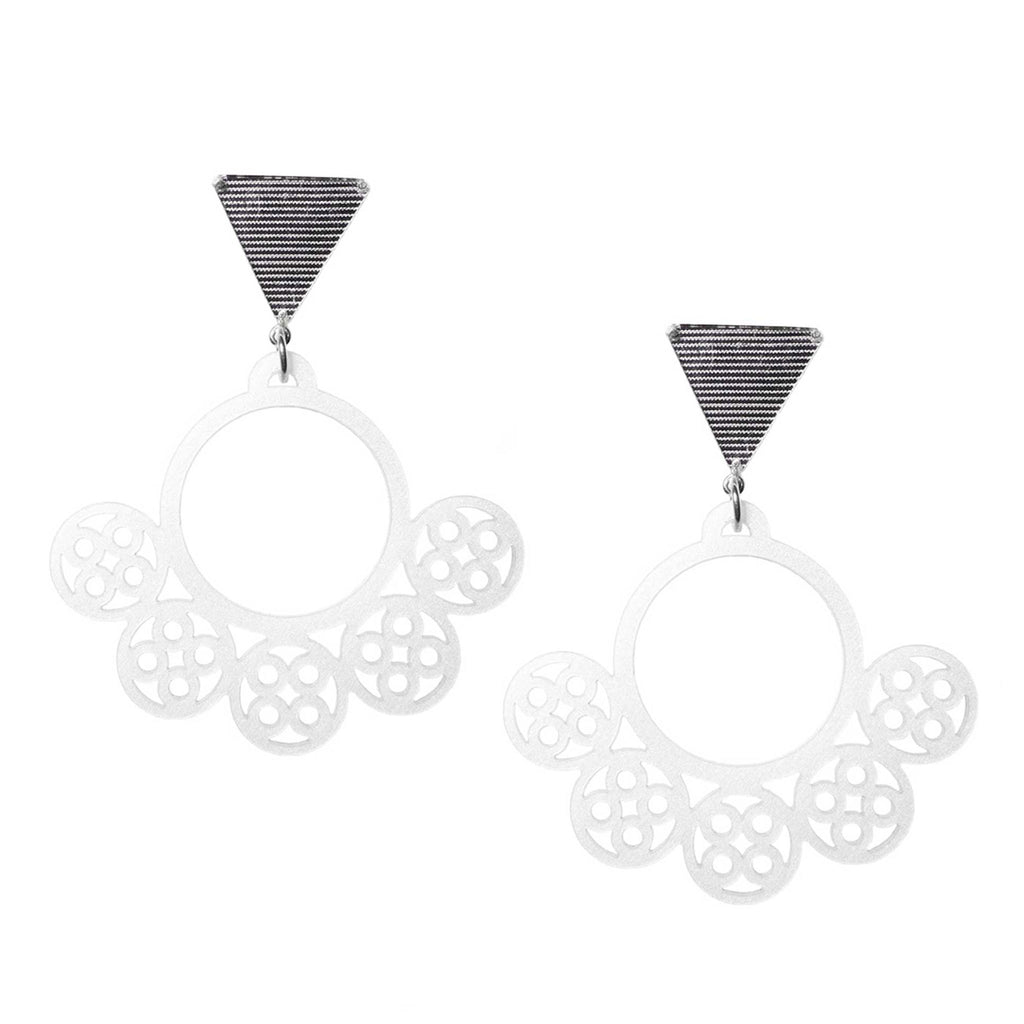 Aretes nariguera precolombina GR en acrílico