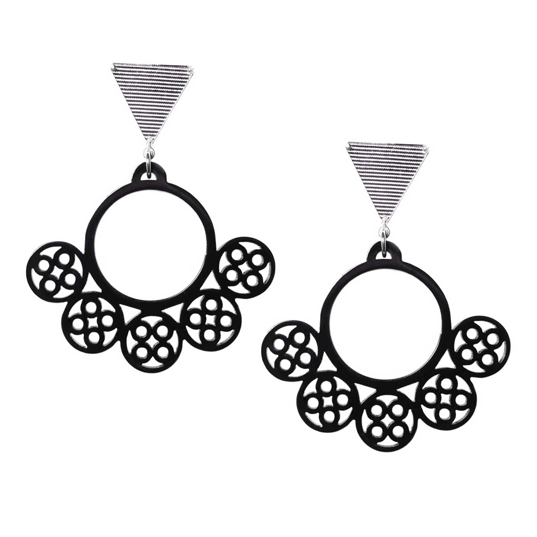 Aretes nariguera precolombina GR en acrílico