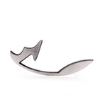 Broche hoja FLW en plata 925, vista frontal. Joyería de autor, hecho en Colombia por Mariana Shuk.