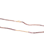 Collar secuencia turmalina rosada, miyuki, broche vermeil, foto con vista frontal zoom. Joyería artesanal inspirada en equilibrio y color. Diseños exclusivos, hecho en Colombia por Mariana Shuk.