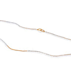 Collar piedra luna Rainbow con secuencia de hematita