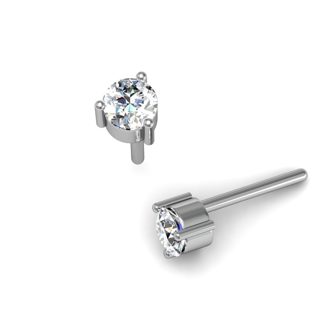 DIAMOND EARRINGS 0.15CT WHITE GOLD| ARETES DE DIAMANTE DE 0.15CT ORO BLANCO