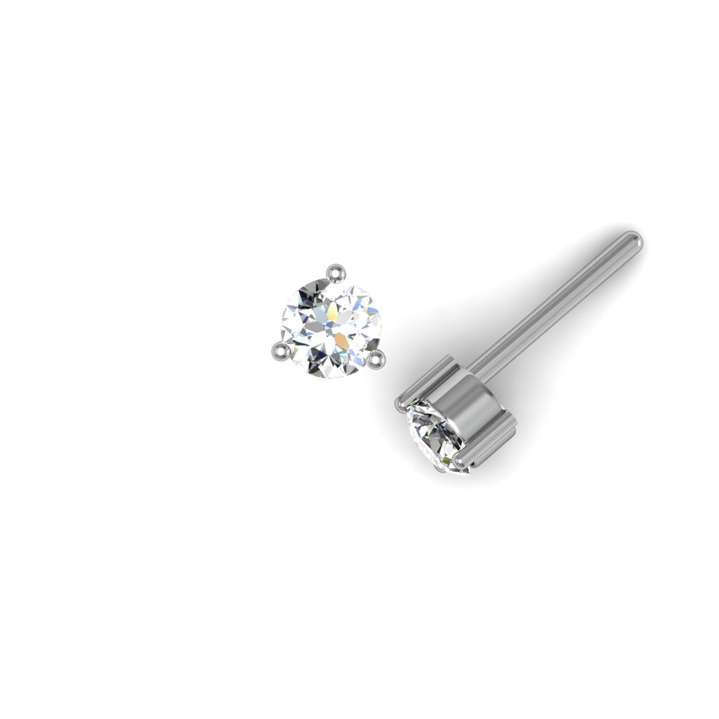 DIAMOND EARRINGS 0.15CT WHITE GOLD| ARETES DE DIAMANTE DE 0.15CT ORO BLANCO